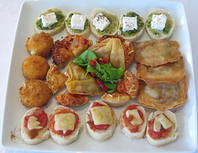 Plateful of canapes