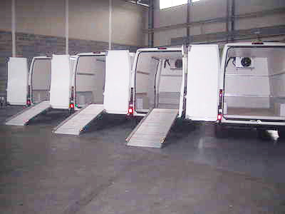Fleet of refrigerated vans ready to deliver your lamb roast